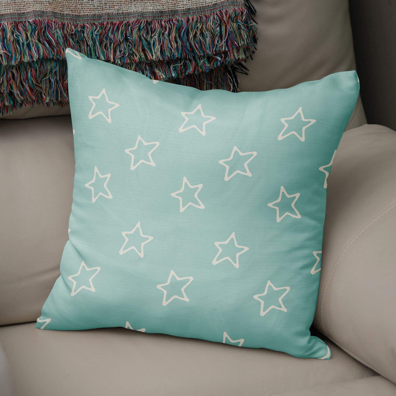 Bonamaison Decorative Cushion Cover Random Pattern, Throw Pillow Covers, Home Decorative Pillowcases for Livingroom, Sofa, Bedroom, Size:43X43 Cm - Designed and Manufactured in Turkey