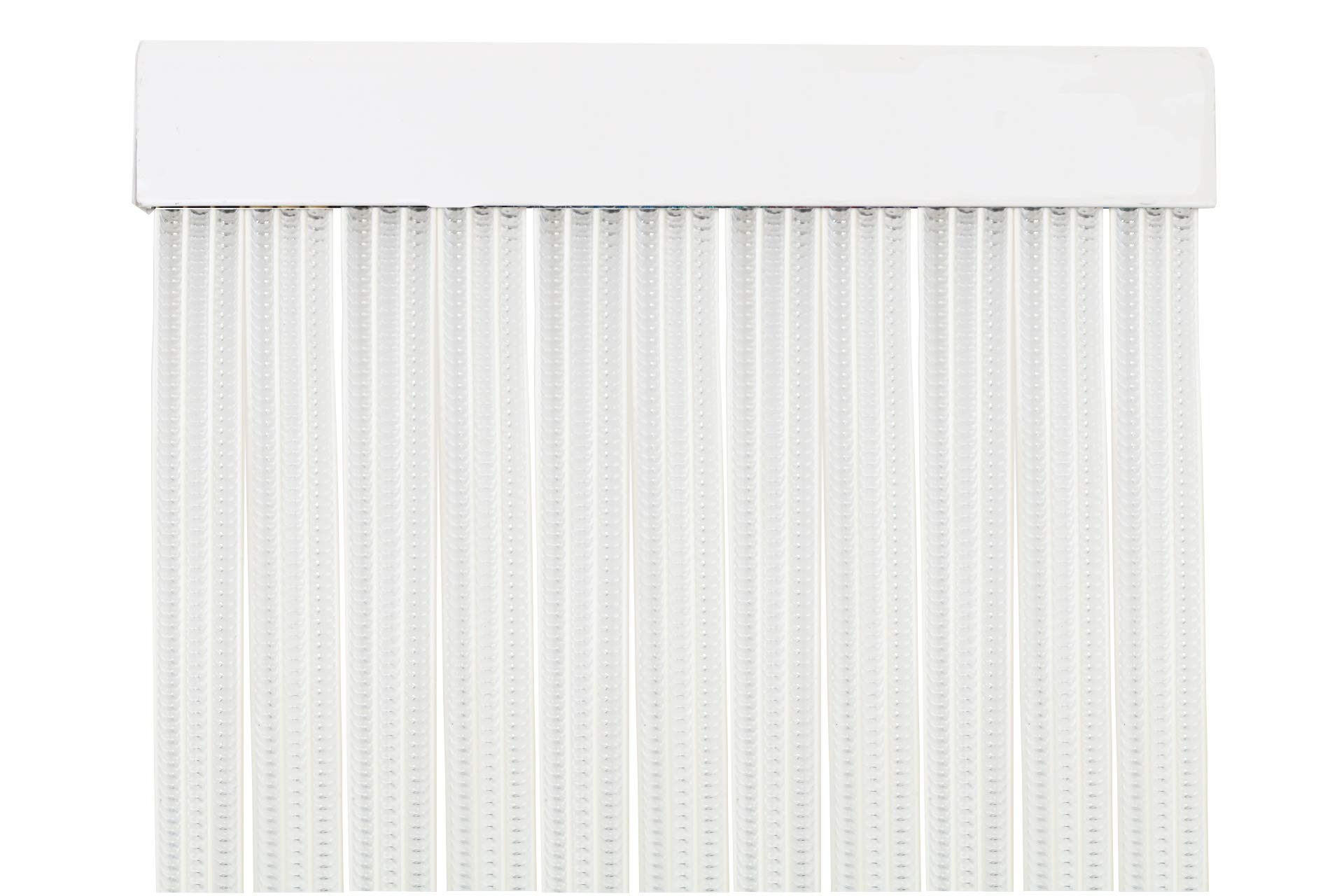 MercuryTextil P69 PVC Door Curtain 210 x 90 cm Transparent+Edge White, Plastic