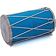 Handmade Wooden & Leather Classical Indian Folk Tabla Drum Set Hand Percussion Drums World Musical Instruments Punjabi Dhol Dholak Dholki 10 x 6 Inches Fun Birthday Housewarming Gift Ideas