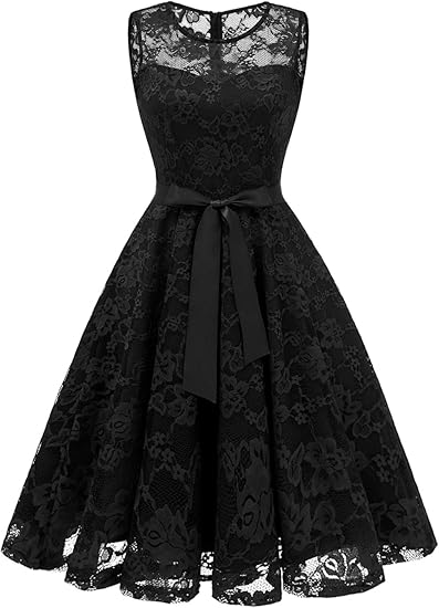Amazon Co Jp ムアドレス Muadress レディーズ 6016 結婚式ドレス レースワンピース ノースリーブ 膝丈 ベルト付き 花柄 レースフォーマル お呼ばれ 披露宴 パーティー 二次会ワンピース 服 ファッション小物