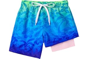 westwolf Boys Swim Trunks with Compression Liner Kids Boxer Briefs Bathing Suit 7-20 Years Old Swimming Shorts Quick Dry