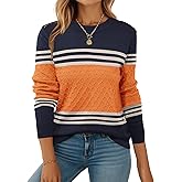ZEAGOO Womens Sweaters Long Sleeve Tops Crew Neck Knit Pullover Sweaters Fall Fashion 2026 Dressy Casual Basic Clothes