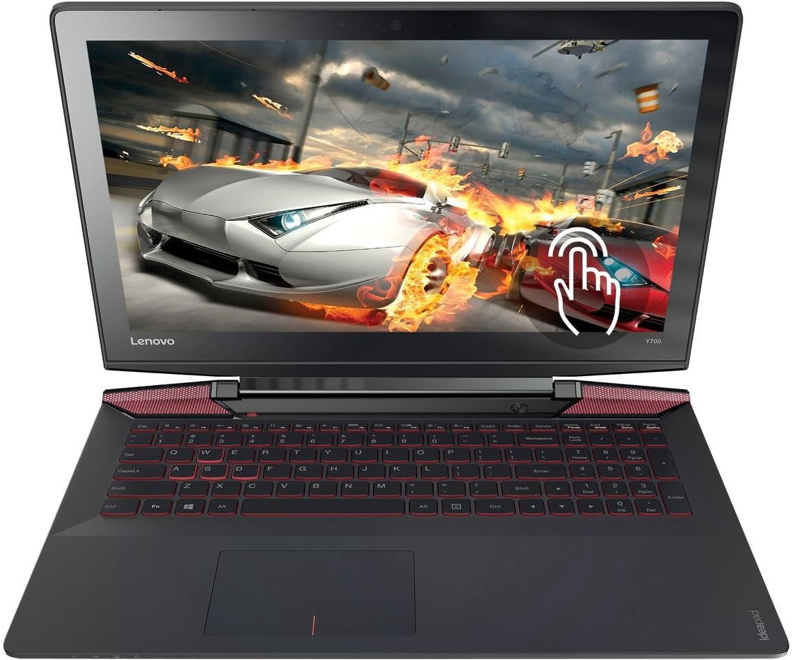 Flagship Lenovo IdeaPad Y700 Gaming 15.6" Full HD IPS Touchscreen Laptop - Intel Quad-Core i7-6700HQ 2.6GHz, 16GB DDR4, 1TB HDD + 128GB SSD, 4GB NVIDIA GeForce GTX 960M, Backlit Keyboard, WLAN, Win 10