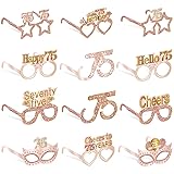 Guiruiy 24PCS 75th Birthday Eyeglasses Decorations