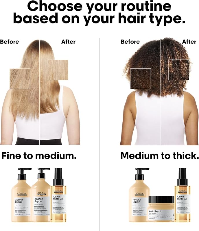 L’oréal professionnel, shampoo de tratamento reconstrutor para cabelos secos e danificados, absolut repair, expert series