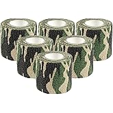EAmber Camo Wrap Tapes Camouflage Form Wrap 1.96'' x 177'' Military Army Hunting Self-Adhesive Protective Bandage for Flashlights,Bicycle