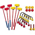 Champion Sports Foam Croquet Set: Classic Outdoor Lawn and Party Game for Kids - 6 Player Sets with Soft Wickets Stakes & Mallets