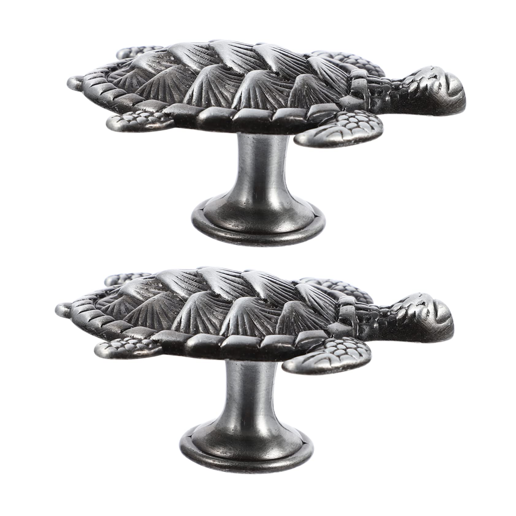 DOITOOL Turtle Shaped Cabinet Door Handles Zinc Alloy Cartoon Drawer Pulls for Cupboards Wardrobes Shoe Cabinets 2 Pieces Easy Install