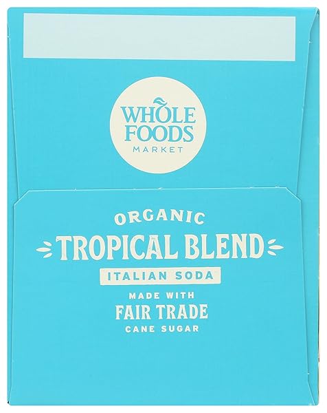 WHOLE FOODS MARKET ORGANIC TROPICAL BLEND ITALIAN SODA, 11.2 FL OZ, 4 PACK