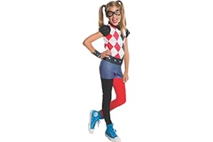 RUBIES Rubie's Costume Kids DC Superhero Girls Harley Quinn Costume, Medium,Blue