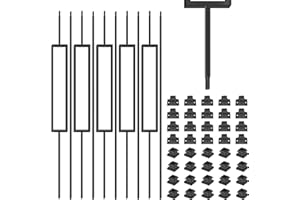 PATAVIN 1/2 Inch Wrought Iron Rectangular Balusters - Hollow Iron Square Plain Bar Stair Balusters - Metal Spindles for Indoor Staircase with Baluster Shoes, Satin Black (20 Pack)