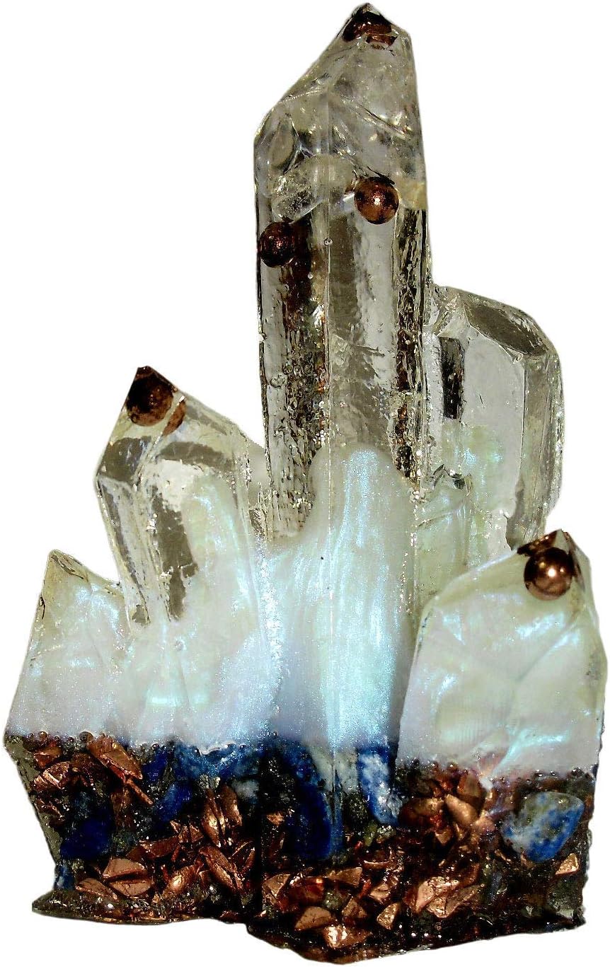 Mixed Media - Orgone Pyramid Crystal Cluster - A City of Pyramids for Harmony and Balance