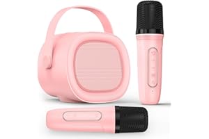 LENRUE Karaoke Machine for Kids, Birthday Gifts for Girls Boys Teens with Wireless Microphone, Colored Lights, Trendy Stuff Gifts for 3, 4, 5, 6, 7, 8, 9, 10 +Year Old
