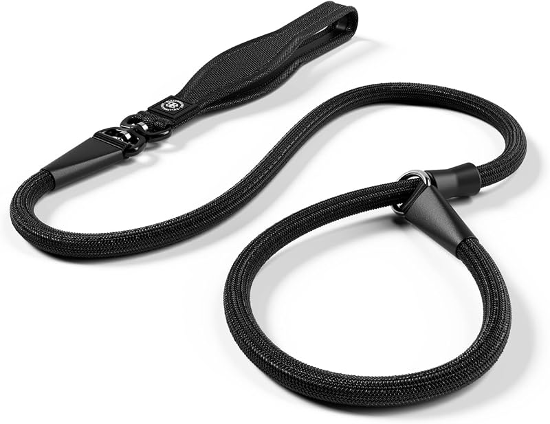 BullyBillows Anti-Tangle Anti-Pull Dog Lead 1.2m Black