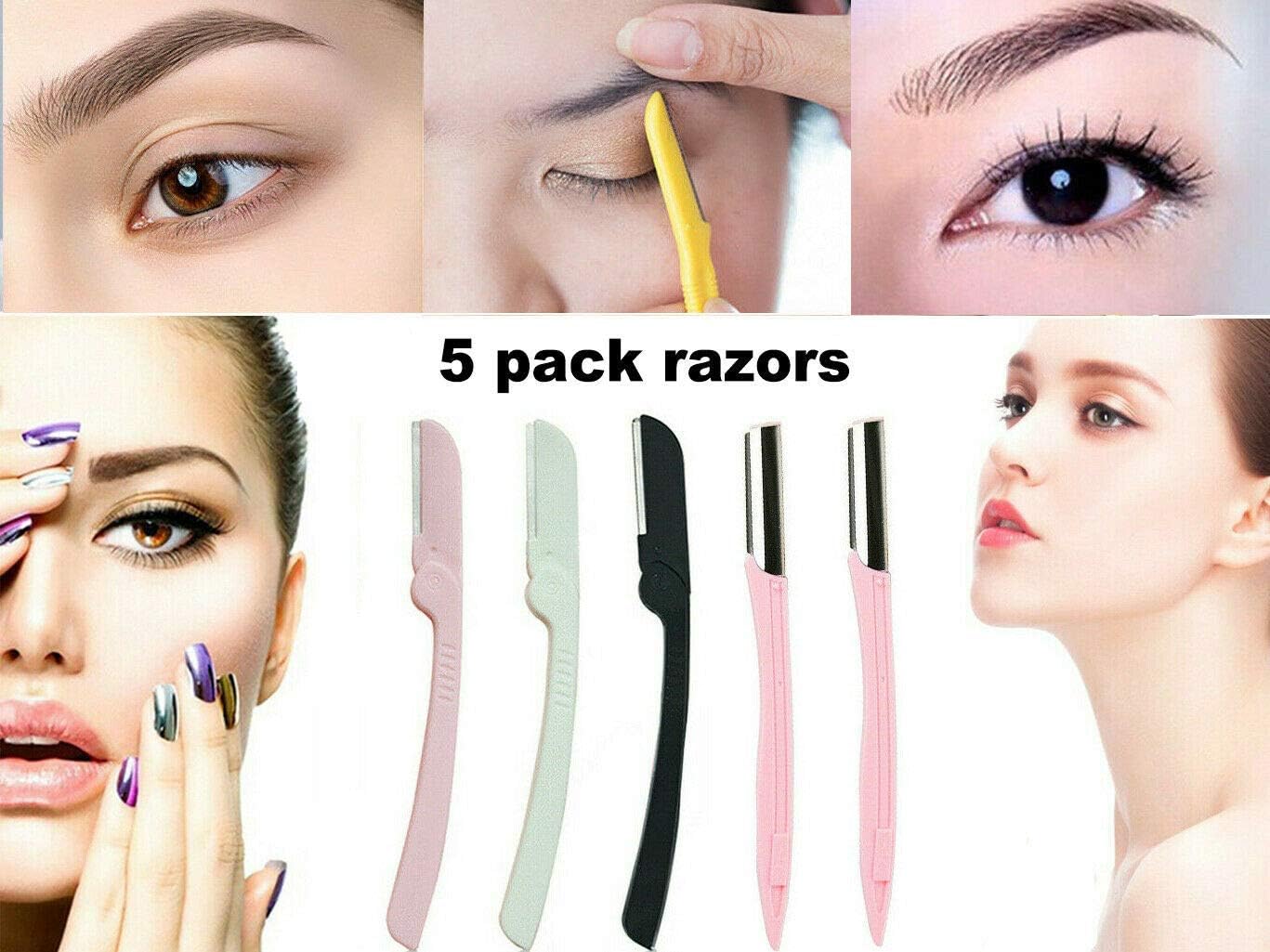 shaving peach fuzz with eyebrow razor