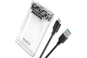 KingData SSD HDD Hard Drive Enclosure 2.5" inch SATA III USB 3.0 Caddy Case External Reader Laptop Fast Data Trasfer UASP Cab