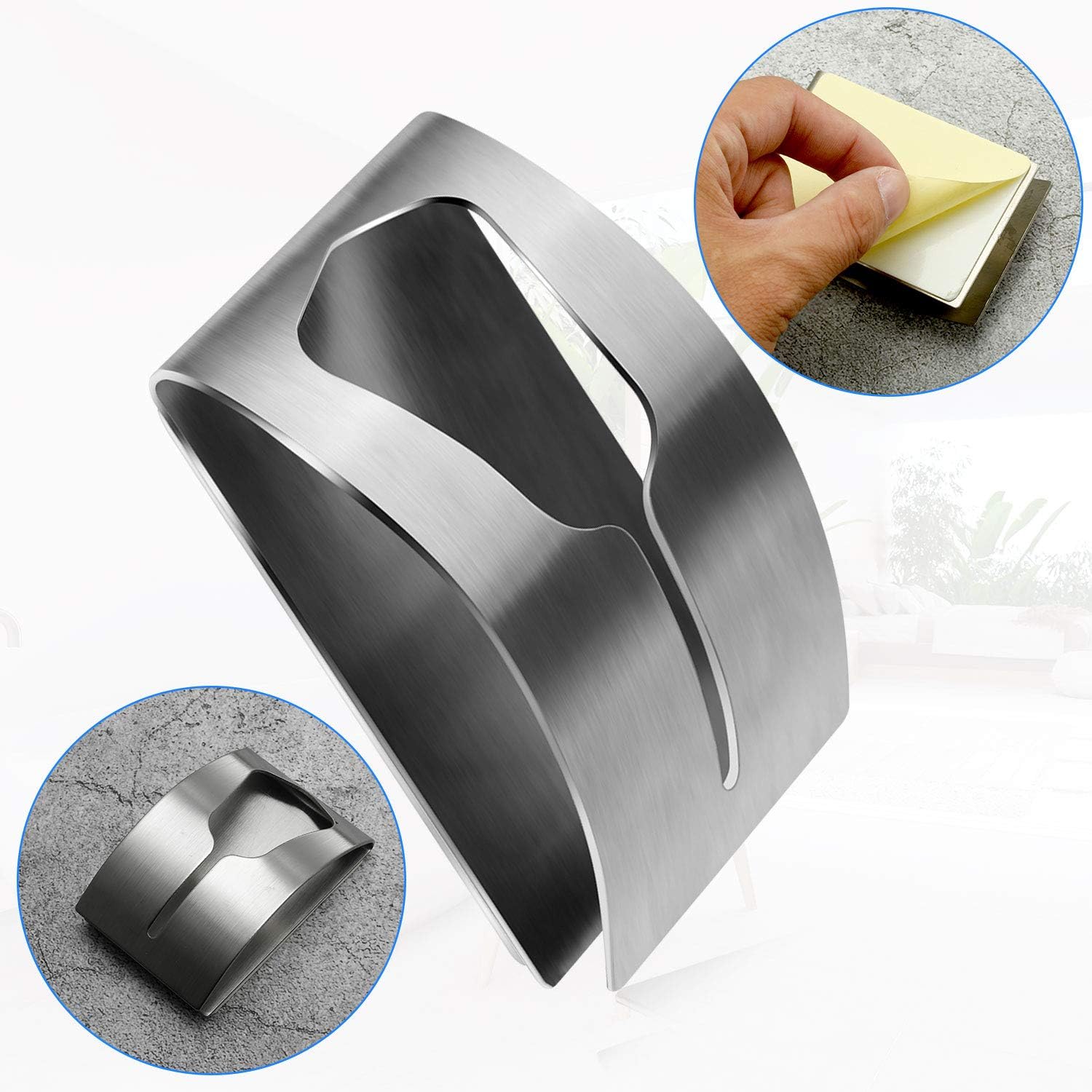 4 Pieces Self Adhesive Dish Towel Holder Kitchen Towel Hook Rack Wall