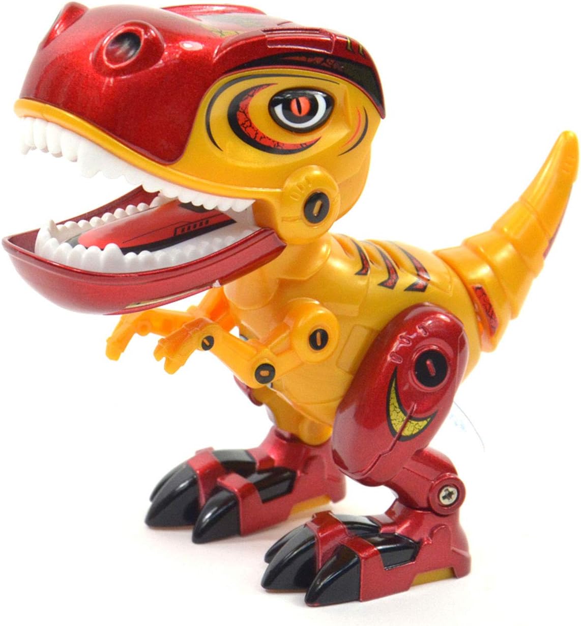Kögler 90703 Robot Dino, Figura de acción con sonidos de dinosaurios y ojos luminosos, aprox. 4.9 x 2.6 x 4.3 in, surtido en 3 colores, ideal como regalo para niños a