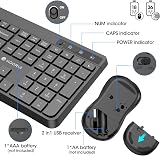 KOORUI Wireless Keyboard and Mouse Combo UK Layout Full Size Keyboard view 5
