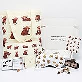 Highland Cow Gifts for Women - Tote Bag, Makeup Bag, Eye Sleep Mask Gift Set for Highland Cow Lover - Birthday, Christmas, Thank You Gifts for Mom, Teacher, Friend, Sister, Nurse (Highland Cow)