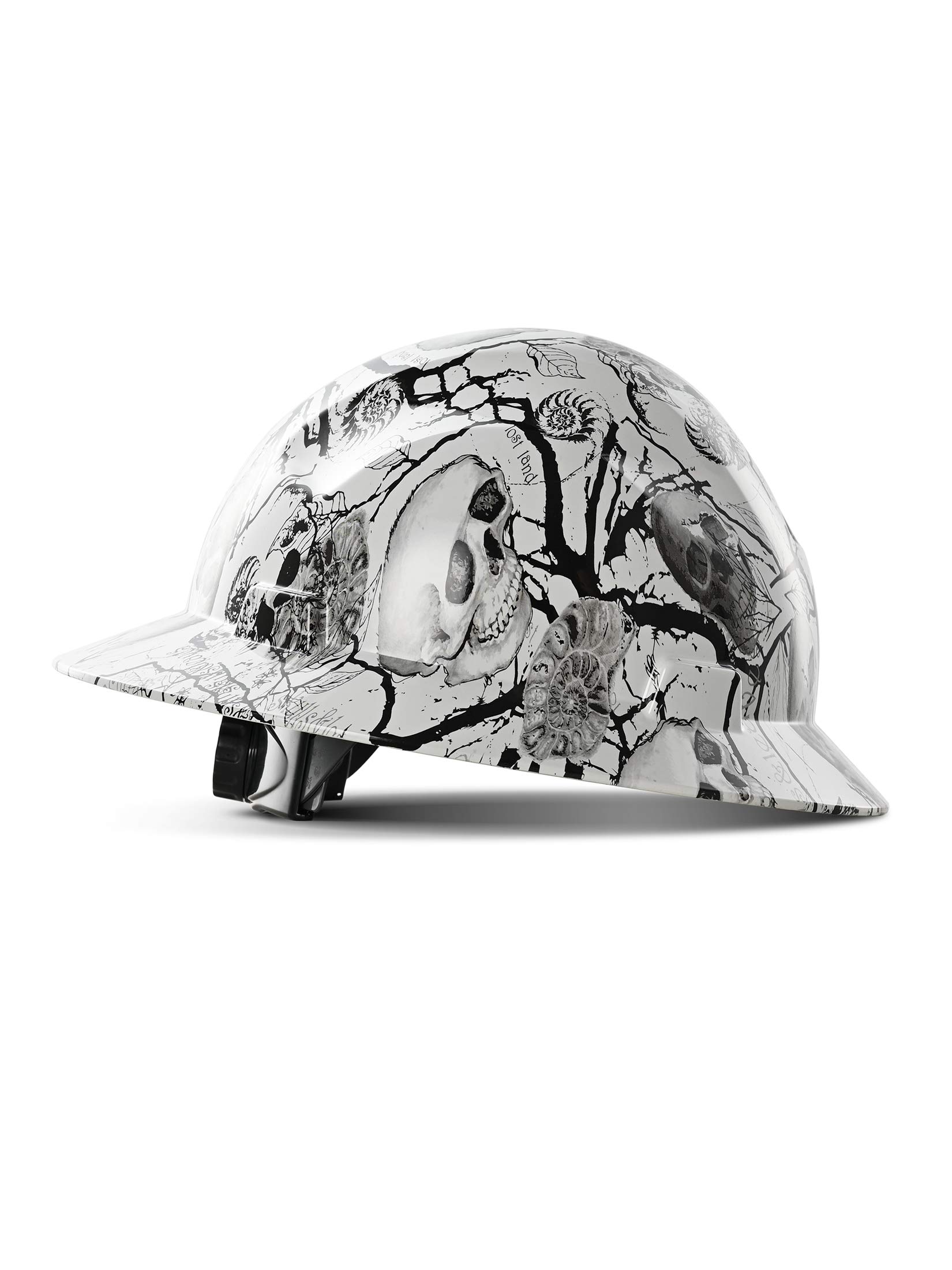 Photo 1 of LANON Full Brim Hard Hat, OSHA Construction Work Approved, Premium Charcoal Gray Design, FRP Safety Helmet with 4 Point Adjustable Ratchet Suspension, Class C