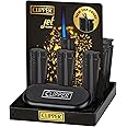 1X Clipper Metal Lighter(CMKJ11) - Black Color Torch Lighter Bundles with KATZONE Silicone Protective Sleeve