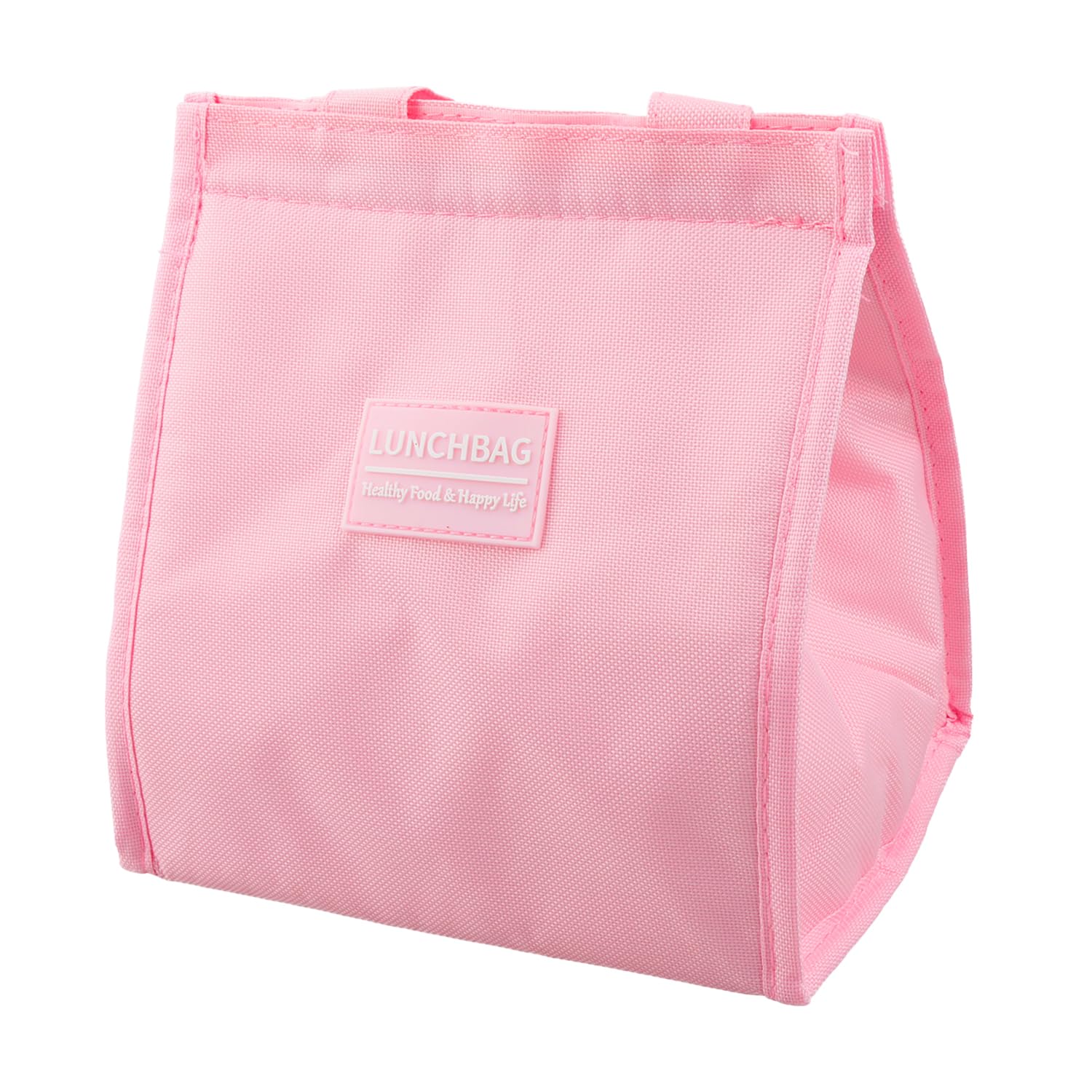 Rumyve Portable Lunch Box Bags,Simple Insulated Lunch Boxes,Leak-Proof Lunch Cooler Bags for School Work Trips(Pink)