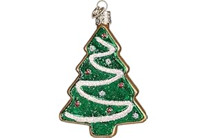 Old World Christmas Christmas Tree Sugar Cookie Glass Blown Ornament for Christmas Tree, Handcrafted Holiday Decoration, Holiday Dessert Collection