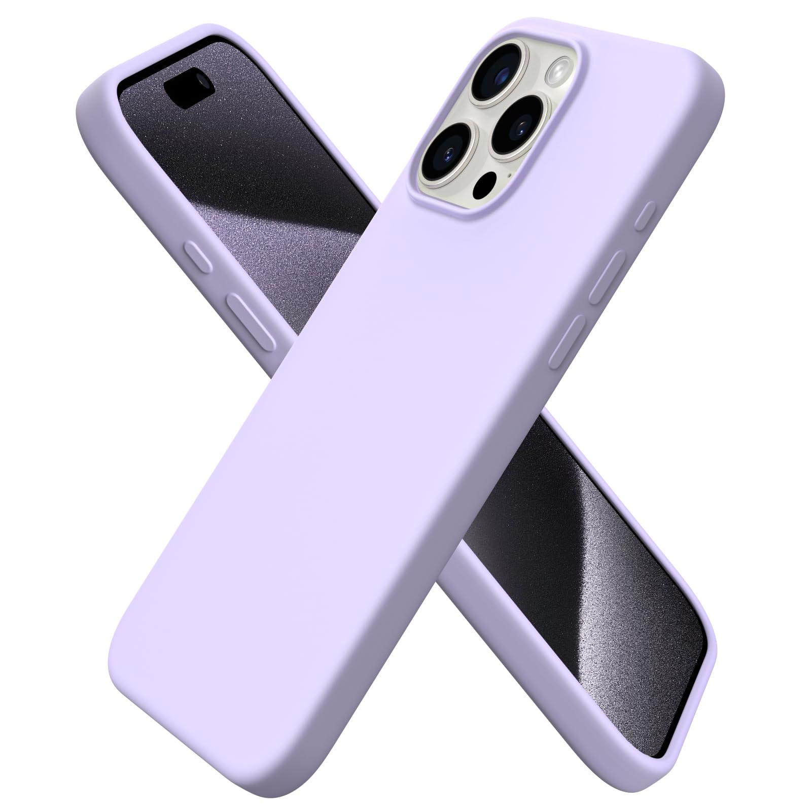 Funda De Silicona Antigolpes Para  Iphone 15 Pro Max Purpura