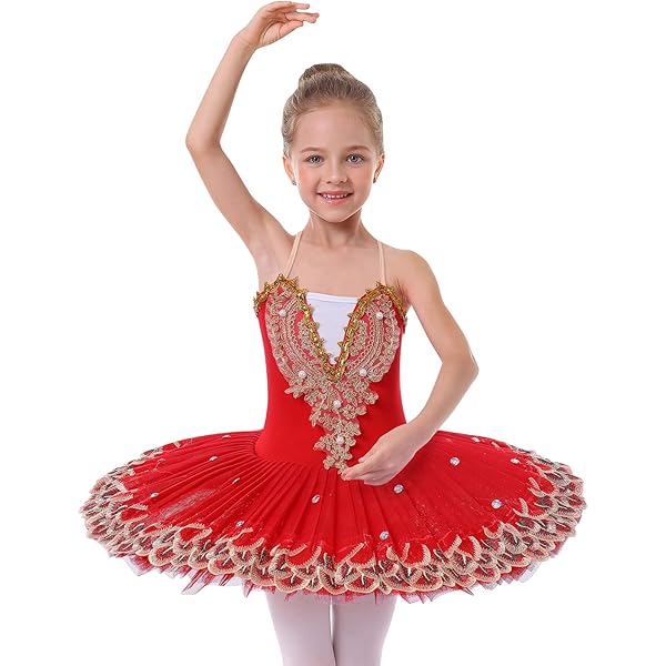 Amazon.com: ZX Girl's Camisole Skirted Leotard Ballet Sparkle Lace