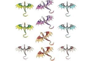 KTZCTPCA 10Pcs 3D Dragon Charm Pendant, Elegant Enamel Dragon Decoration, Vintage Flying Serpent Charms, Jewelry Findings Mak