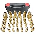 TL TOOLEGIN 1/4" Air Hose Fittings, 36 pcs Quick Connect Air Compressor Accessories Kit, Air Compressor Fittings with A Sturdy Storage Case, 300 PSI