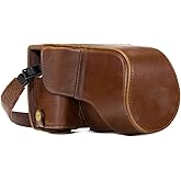 MegaGear Ever Ready Leather Camera Case and Strap Compatible with Fujifilm X-T30, X-T20, X-T10 (16-50mm / 18-55mm Lenses)