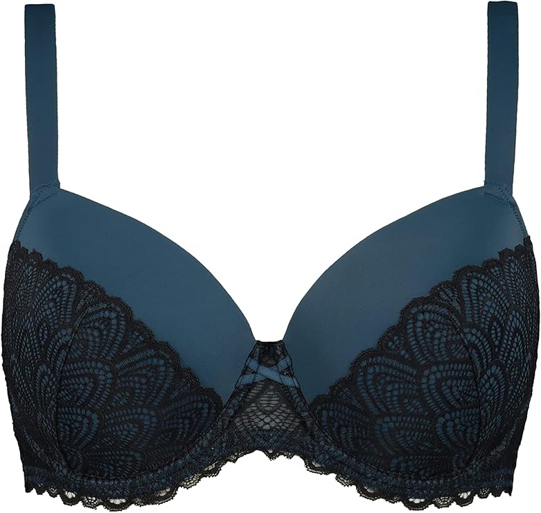 Ulla Popken Damen große Größen BügelBH, Softschale Dunkles Petrol 90D