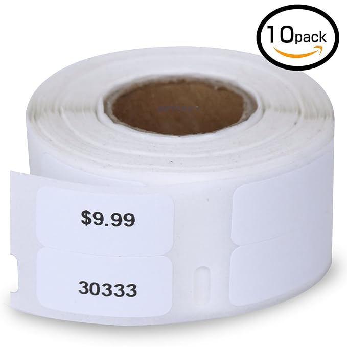 10 Rolls Dymo 11353 Compatible 12mm x 24mm LabelWriter SelfAdhesive