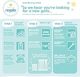 Regalo Extra Wide Baby Gate 73.6-122 cm White with Extensions view 5