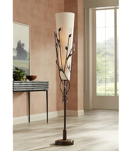 Franklin Iron Works Intertwined Rustic Floor Lamp with USB