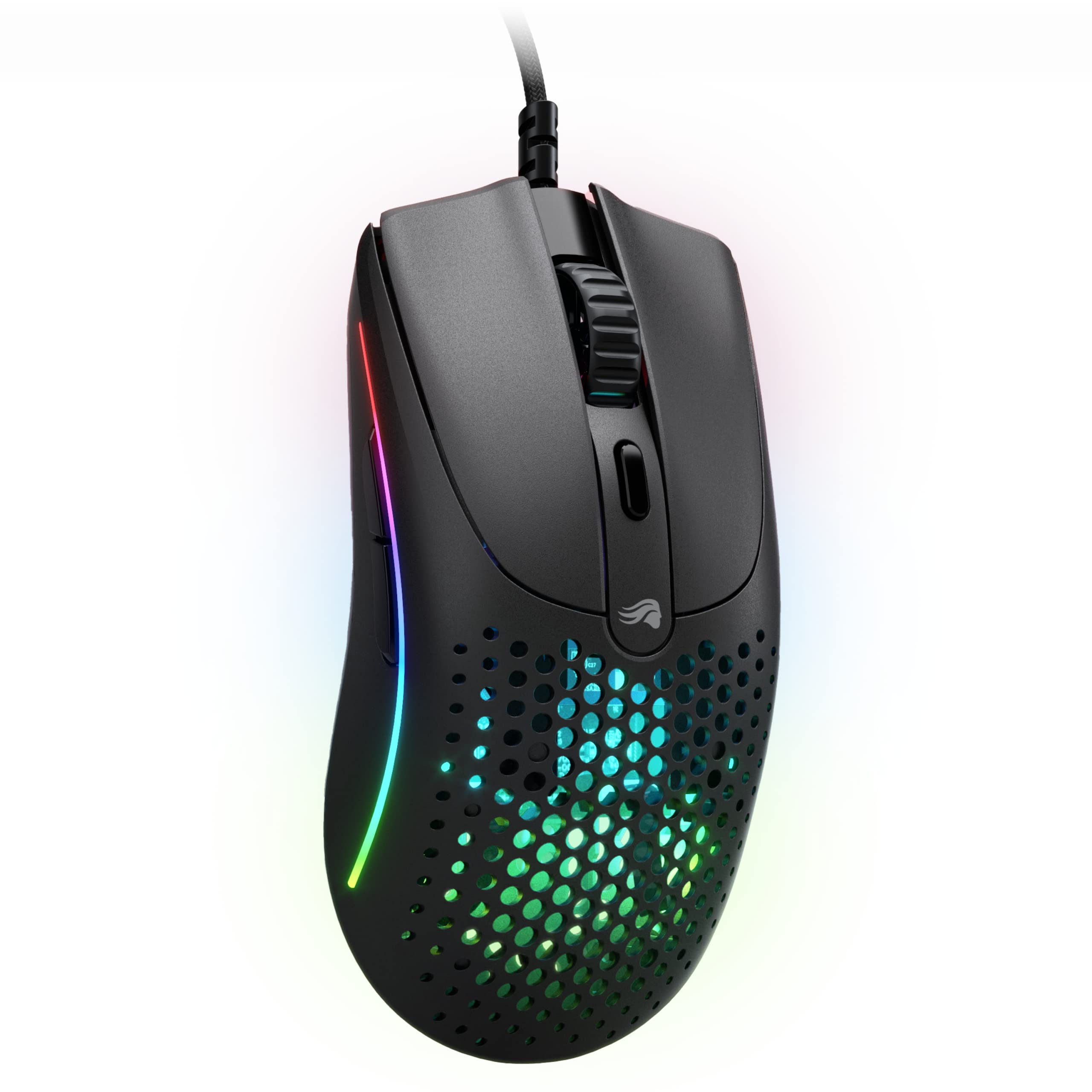 Glorious Gaming Model O 2 Wired Gaming Mouse - 59g Ultralight, FPS, 26,000 DPI, Motion Sync, 80M Click Rated Switches, 6 Programmable Buttons, Ambidextrous, RGB, PTFE Feet - Black