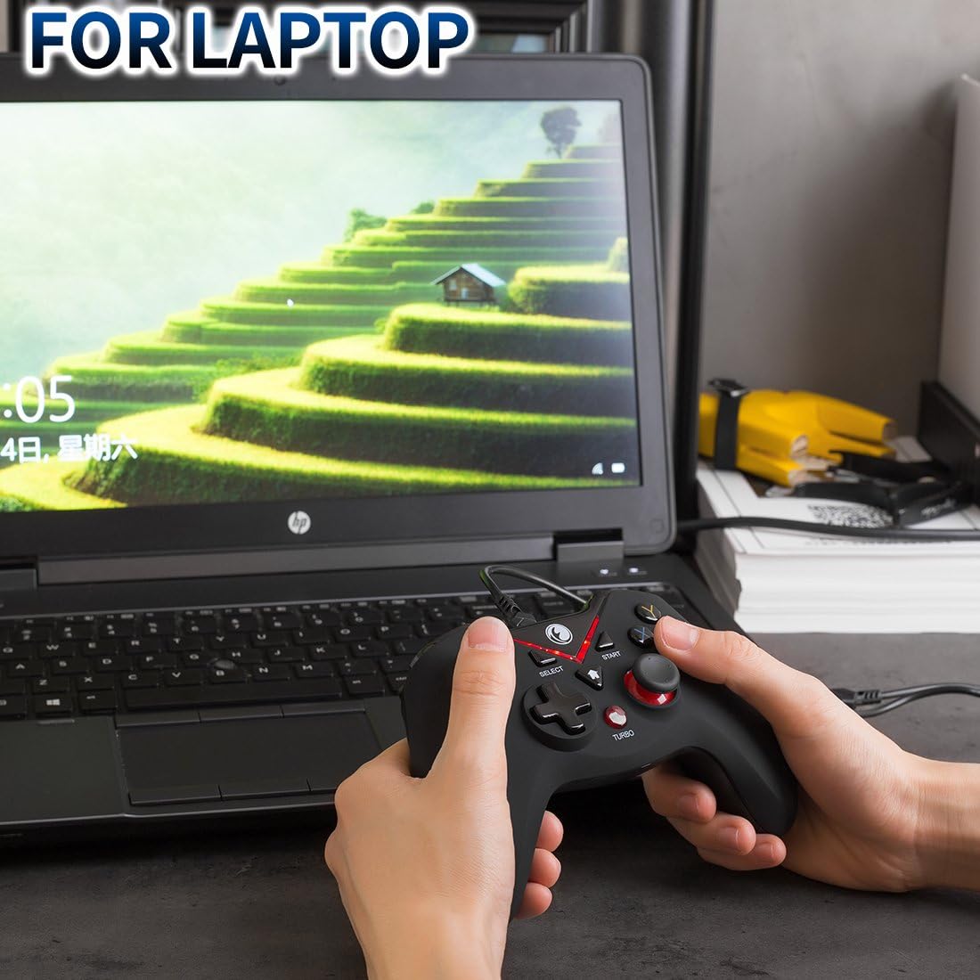 IFYOO-V108-Red V-one Wired USB Gaming Controller Gamepad Joystick for PC (Windows XP/7/8/10) & Steam & Android & PS3 - [Red]: Computers & Accessories