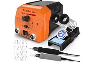 Preciva Wood Burning Kit with Two Handles, 40W 482-1382℉ Adjustable Temperature Wood Burning Tool Set, 20 Tips for Pyrography Wood Engraving Craft