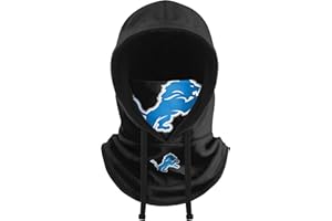 FOCO NFL Team Logo Black Drawstring Winter Cap Hooded Gaiter Balaclava Face Cover