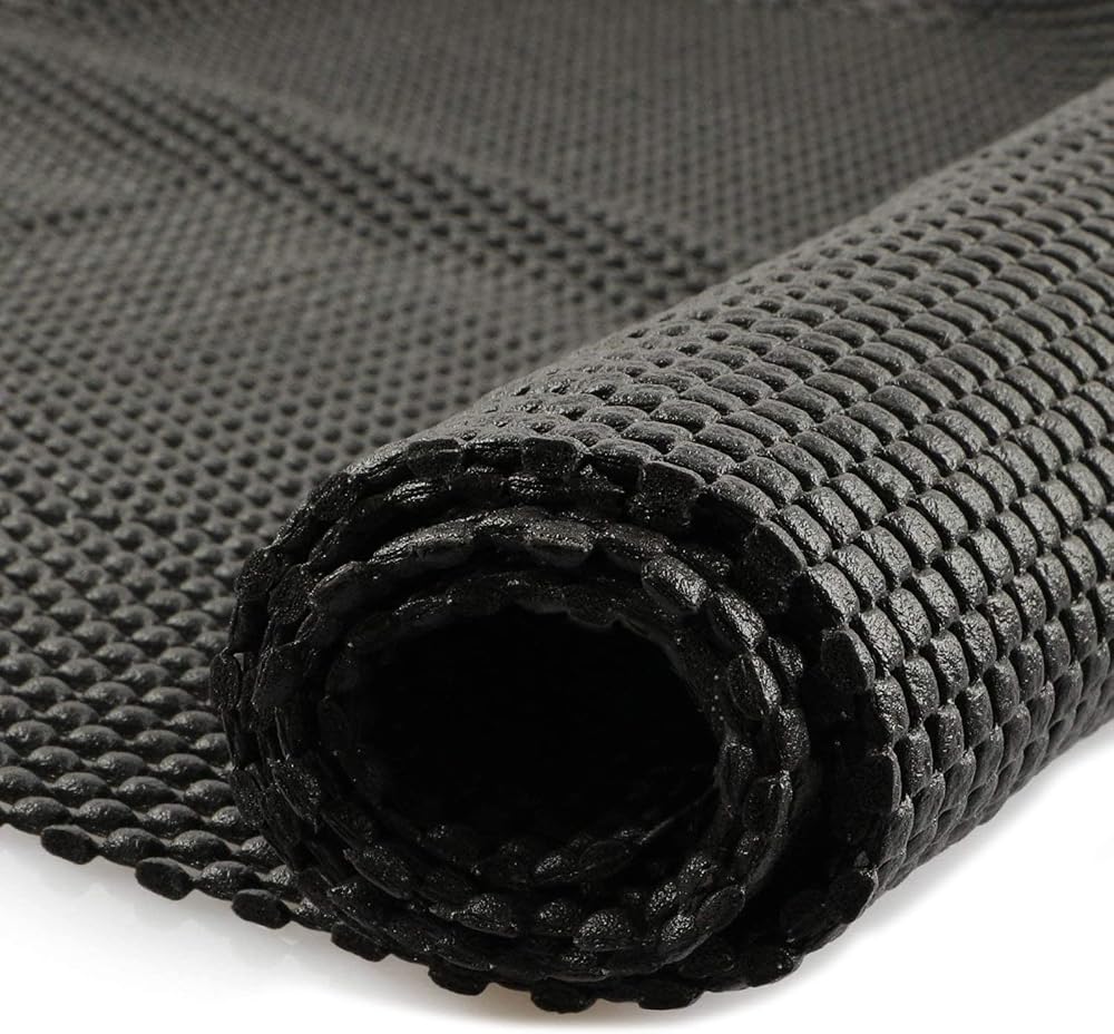 fowong Anti Slip Rug Underlay 150x100 cm Thickened Non-Slip Mat Black