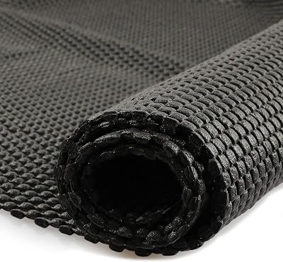 fowong Anti Slip Rug Underlay 150x100 cm Thickened Non-Slip Mat Black