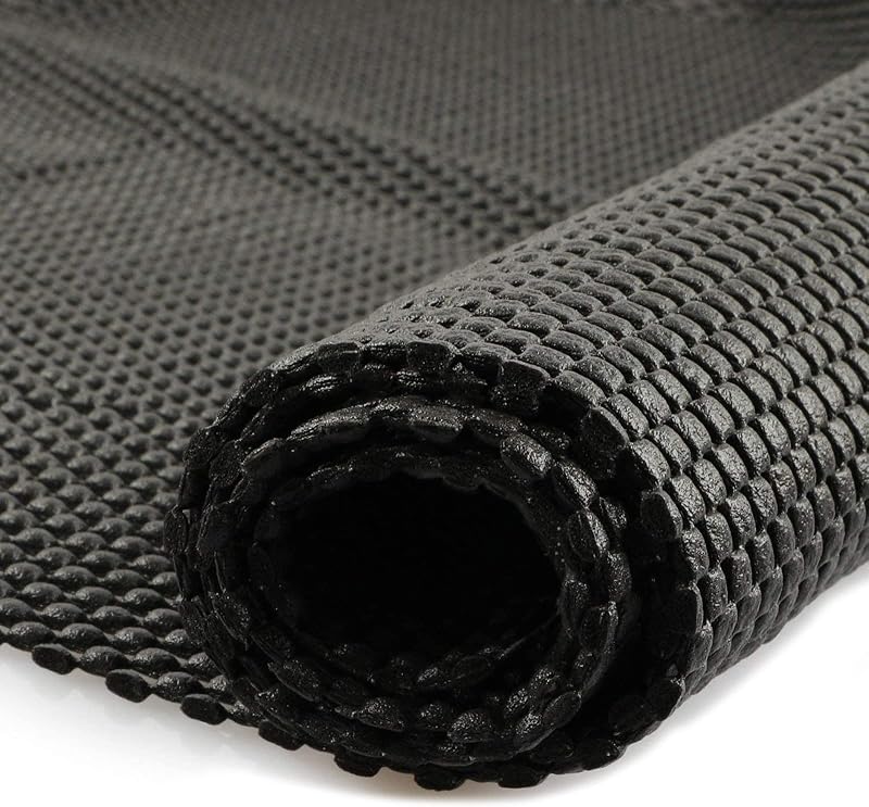 fowong Anti Slip Rug Underlay 150x100 cm Thickened Non-Slip Mat Black