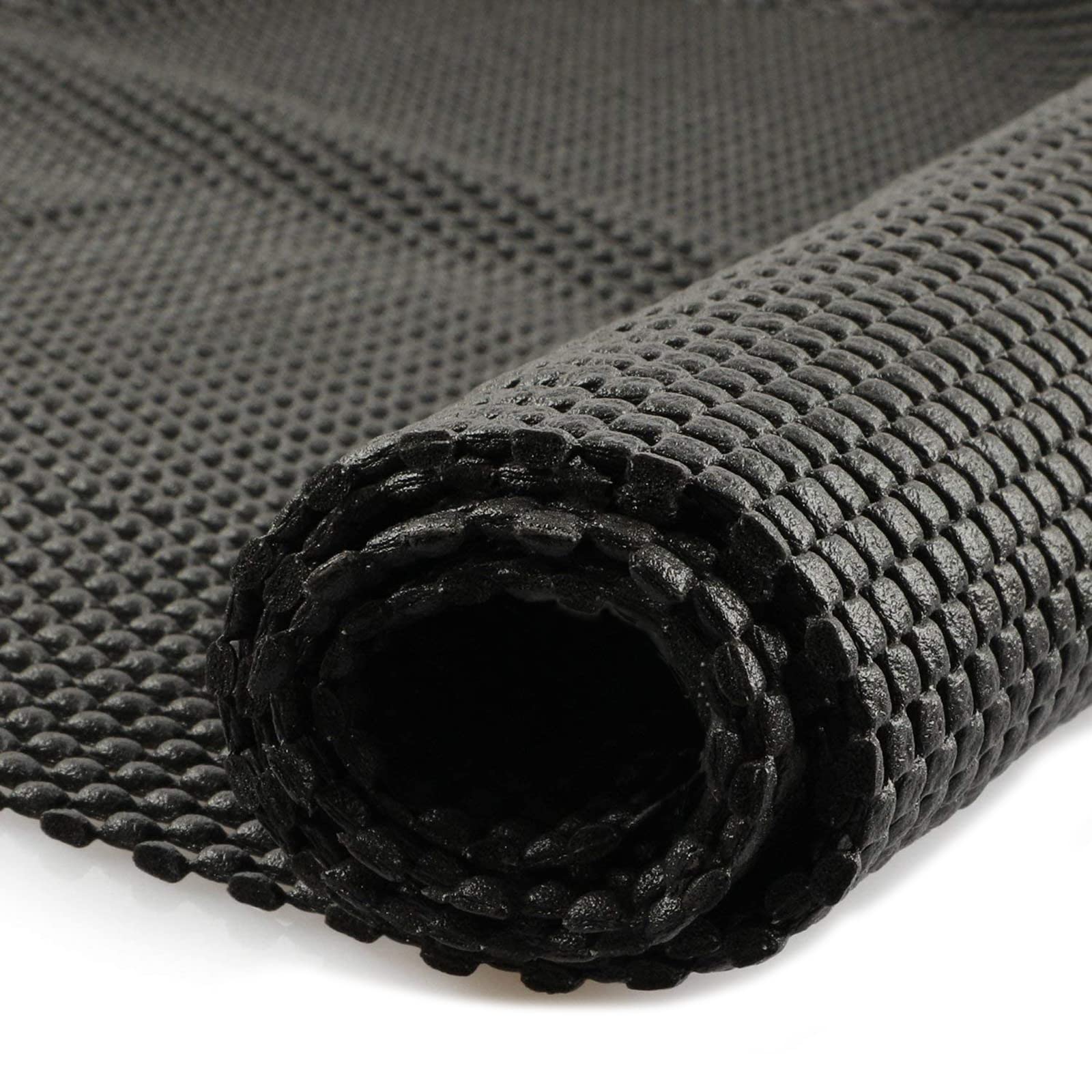 fowong Non Slip Mat,150 x 100 cm PVC Grid Pattern Anti Slip Rug Underlay Multipurpose Gripper Roll, Non Slip Liner Mat for Rug Gripper Car Roof Rack, Home&Office - Black