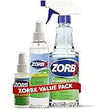 ZORBX New (7.5 oz + 16 oz + Free 2 oz Travel Size) Combo Value Pack Unscented Multipurpose Odor Eliminator and Remover. Works