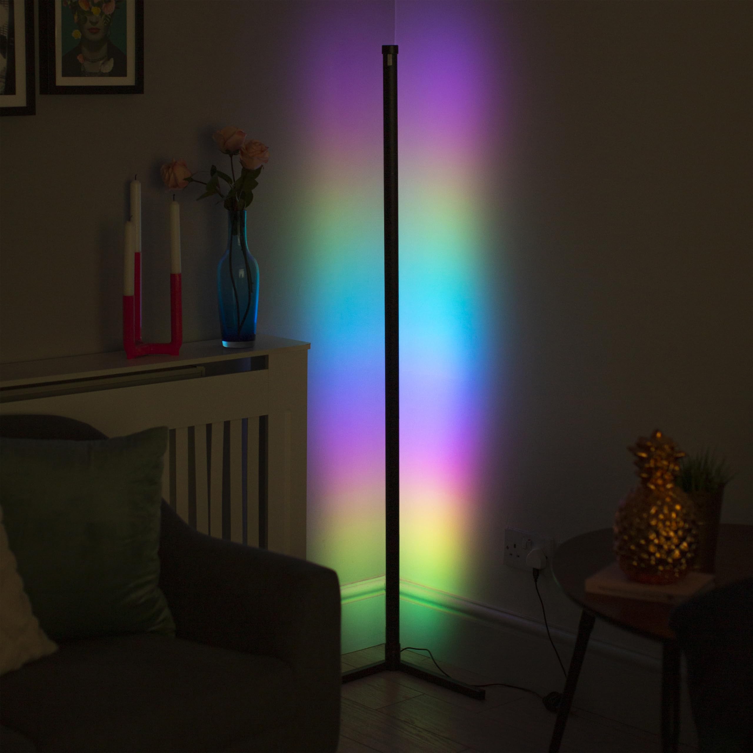RED5 Corner Floor Lamp Sound Reactive Colour Changing LED with Remote Control