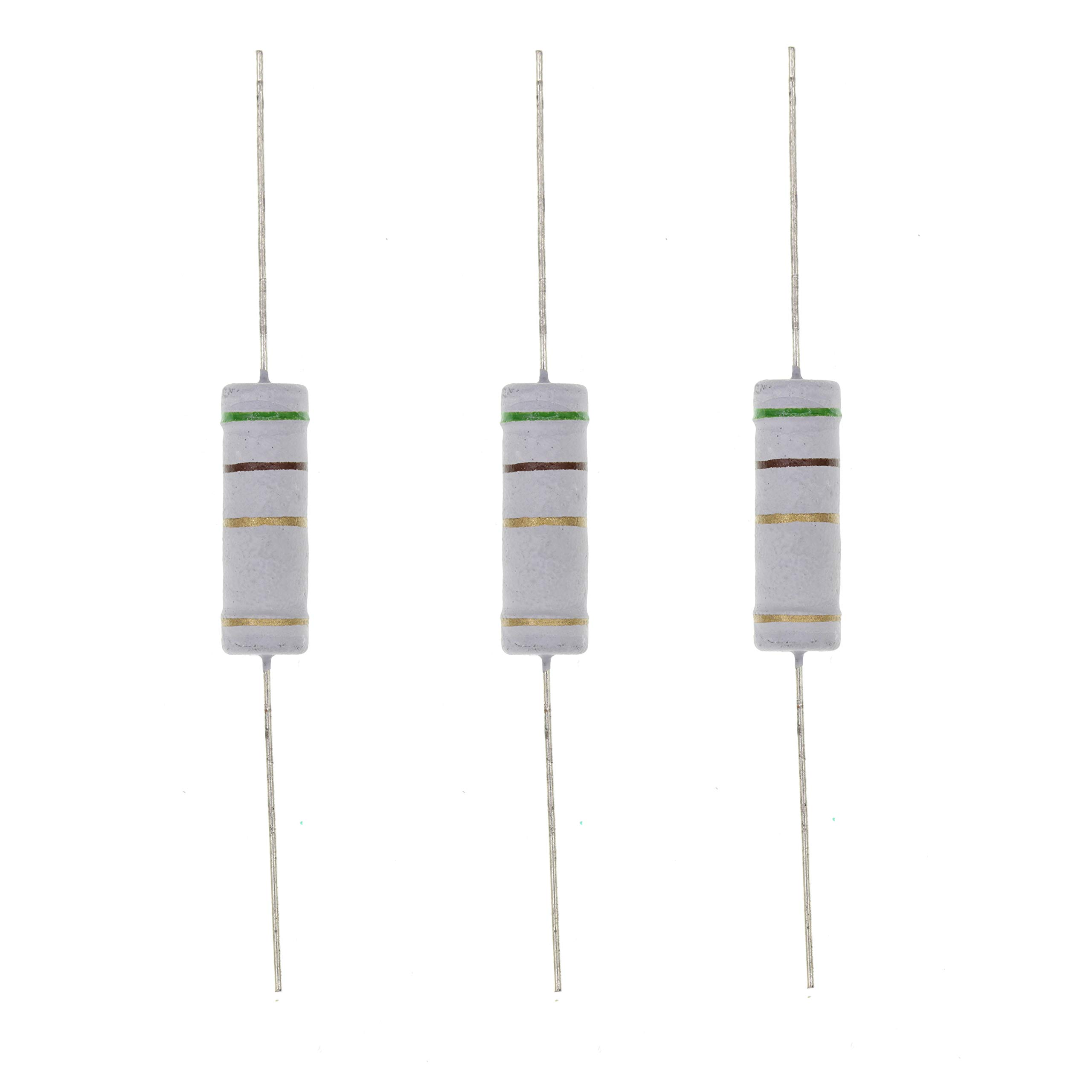 HUABAN 10PCS 5W 5 Watts 5R1 5.1 Ohm 5% Metal Oxide Film Resistor