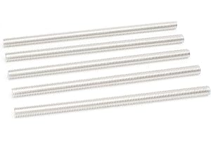 Smartsails M6 x 150mm，304 Stainless Steel Full Threaded Rod, Right Hand Thread (5Pieces)