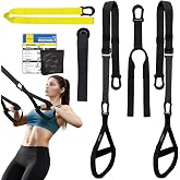 Home Resistance Training Kit - Sling Trainer with Door Anchor | Adjustable straps; Extra-grip handles; Pull ups, dips, rows; Max 500kg; Portable for home, travel &amp; outdoor